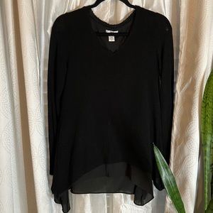 Black tiered sweater